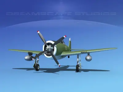 Republic P-47D Thunderbolt V08 3D model