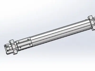 Double cylinder sucking mechanism 3D model