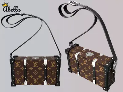 Wallet Trunk 3 in 1 Low-poly 3D model