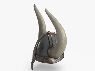 Viking Helmet Low-poly 3D model
