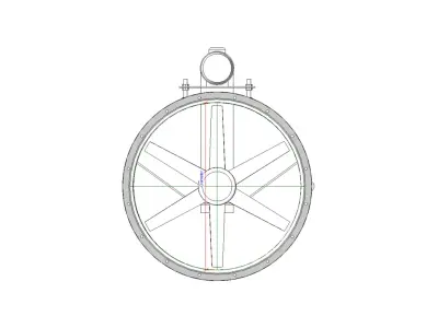 Ventilador Industrial Mecanico - Axial Fan HPX-90-4T-45  3D model