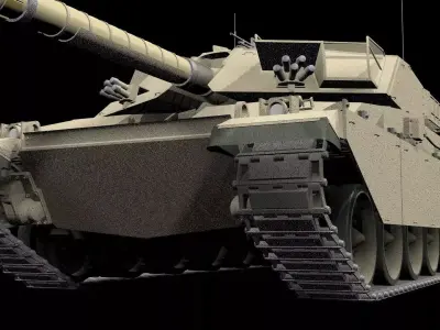Military tank 3D model 2