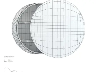 De Castelli Mida Bookshelf Low-poly 3D model