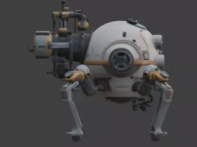 Sci-Fi Maintenance Drone 3D Model v3 Low-poly 3D model