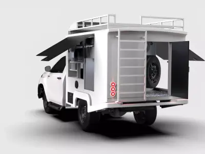 Industrial Telemetry Service Module on Pickup Chassis Editorial 3D model