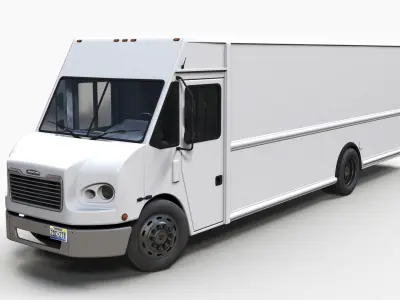 Freightliner step van Low-poly 3D model