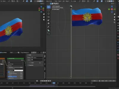 Animated Malaysia Flags 3D model