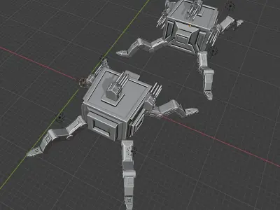 OCTO BOT Low-poly 3D model