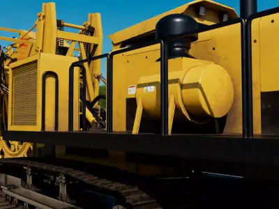Wheel Trencher Low-poly 3D model