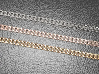 cuban chain link part for 3d print 3D print model