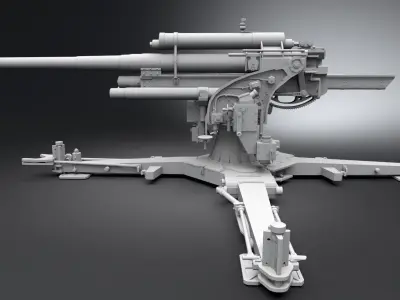 Flak 88 Stationary Scale model 3D print model