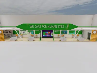 Exhibition Stall in Expo Centre Idea  for Exhibition Low-poly 3D model