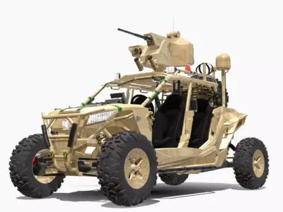 UTV MILITARY 4X4  Low-poly 3D model