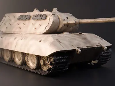 Panzer E100 - WW2 German Heavy Tank Low-poly 3D model