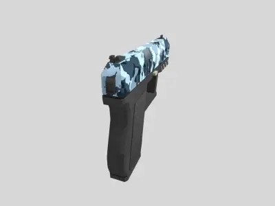 no brand low poly handgun 1 Low-poly 3D model