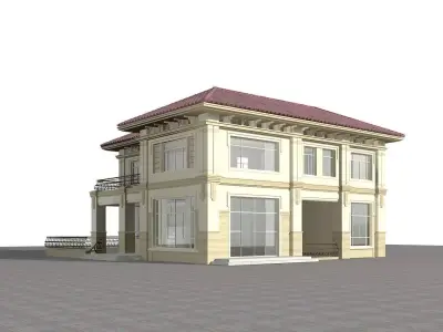 Villa house 3D model buy