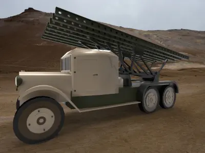 military launcher truck 3D model by wayokama72