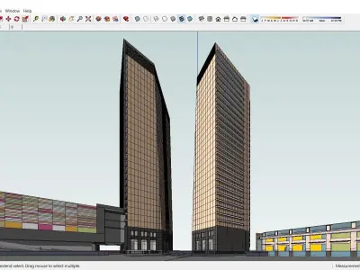 Sketchup Commercial Complex 142 3D model