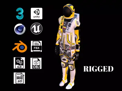 Astronaut Spacesuit Colombia 3D model