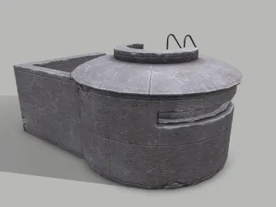 Military Bunker 6 Low-poly 3D model