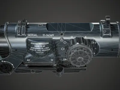 Elcan Specter DR 1x 4x Low-poly 3D model