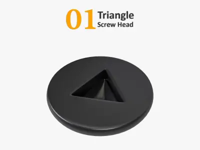 Screw Heads Collection 3 Low-poly 3D model
