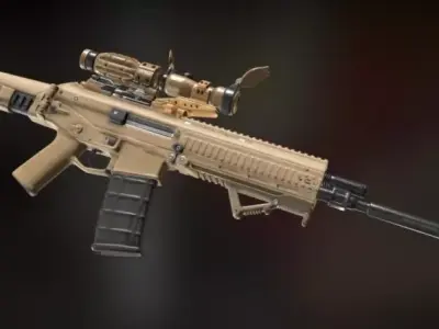 Scar-L gun 3D model 3D model