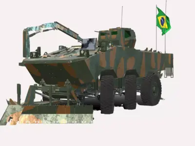 VBT IVECO GUARANI LIMPADOR DE MINAS Low-poly 3D model