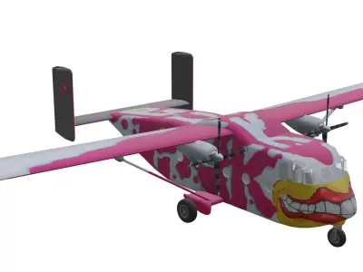 Short SC7 Skyvan Low-poly 3D model