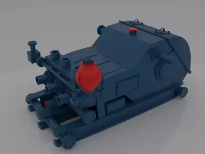 Mud Pumps Low-poly 3D model