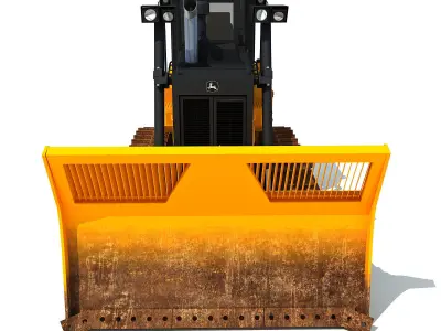 Yellow John Deere Waste Handler 3D model