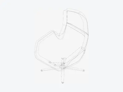 Furniture - Armchair - Contemporary - Cordia Lounge - Swivel Low-poly 3D model