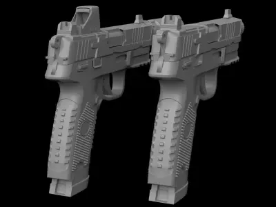 FN502 Gun Model 3D model