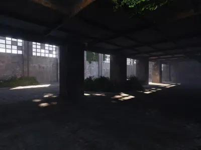 SHC Abandoned Factory hall Low-poly 3D model