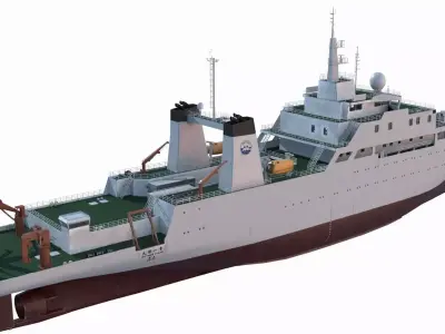 Scientific Research Ship - Ocean One 3D model