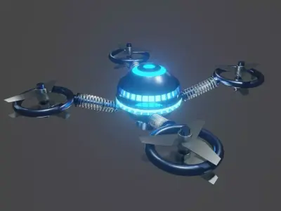 Sci-Fi Space Drone 3D Model 3D model