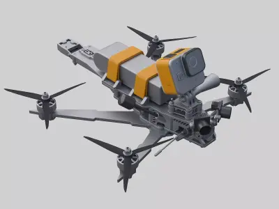 Drone flying camera 3D model