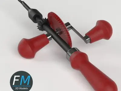 Hand drill 3D model