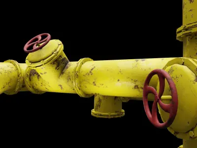 Pipe Assemply Kit Low-poly 3D model