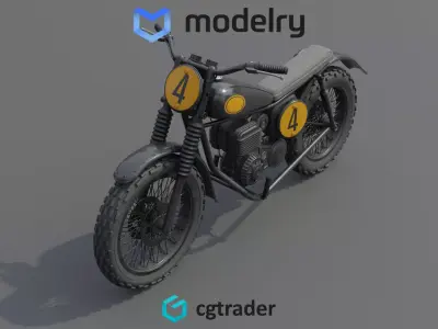 Motocross Motorcycle 3D model purchase