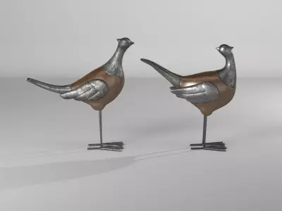 Pheasant Figurine Animal 3D model