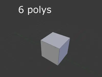 low poly wooden box Low-poly 3D model 4