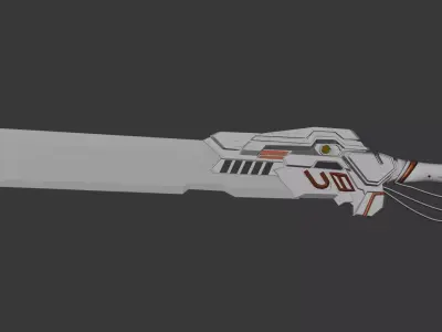 Cyberfunk sword  3D model