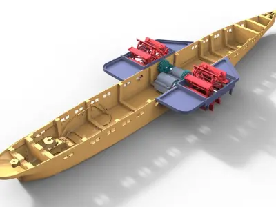 Paddle wheel 100mm with blade control 3D print model