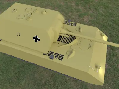 Maus Superheavy WW2 Tank 3D model