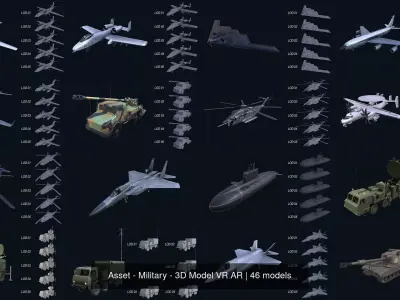 Asset - Military - 3D Model VR AR 3D Model Pack