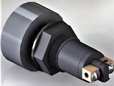 signal light red 3D model