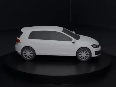 Volkswagen Golf 2009 Realistic 3D Printable Car STL Model 3D print model