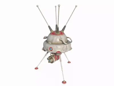 Future science fiction small surveillance aircraft 3D model