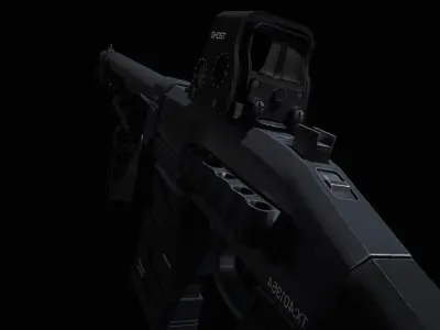 Shotgun  Low-poly 3D model by nasser-azzeh97